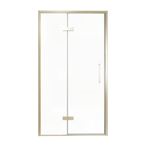 Balmani Senses Design douche draaideur links 120 cm x 210 cm Helder glas, Brushed Champagne Gold profielen