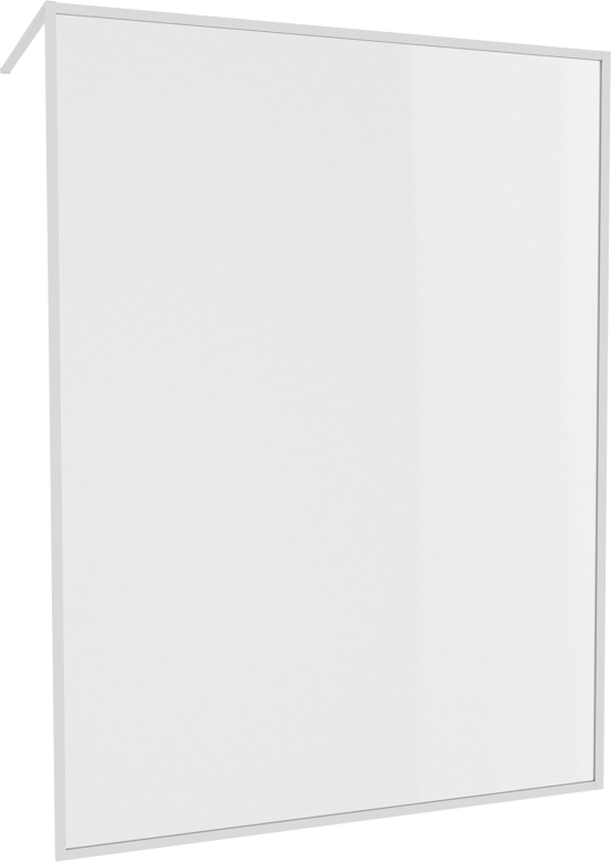 Balmani Framed inloopdouche 160 x 210 cm helder glas mat wit profiel