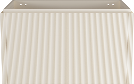Balmani Eclips meuble sous-lavabo suspendu 90 x 55 cm Sandbeige 2 tiroirs Nervure sym. vert.
