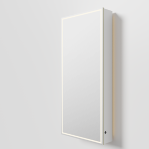 Balmani Mara spiegelkast 45 x 100 cm mat wit met spiegelverlichting en anti-damp