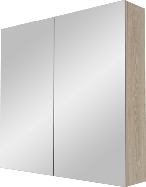 Linie Montro spiegelkast 80 x 75 cm grijs eiken