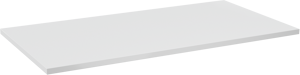 Linie Lado tablette simple marbre composite blanc mat 90 x 46 cm