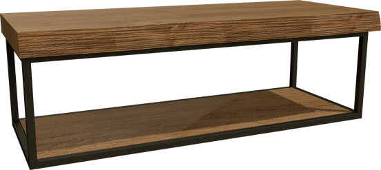 Balmani Life Edge Mini fonteintje 55 x 22,5 cm teakhout met zwarte frame