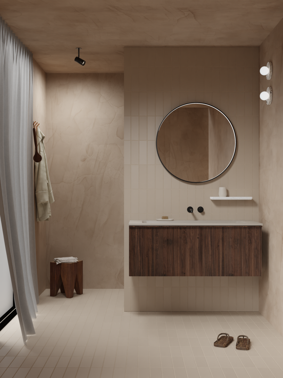 Balmani Secret Black rond badkamerspiegel zwart Ø 80 cm met spiegelverlichting en anti-damp