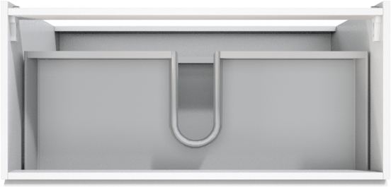 Storke Delta cabinet 3 dr 100x85x48cm 1U mat white