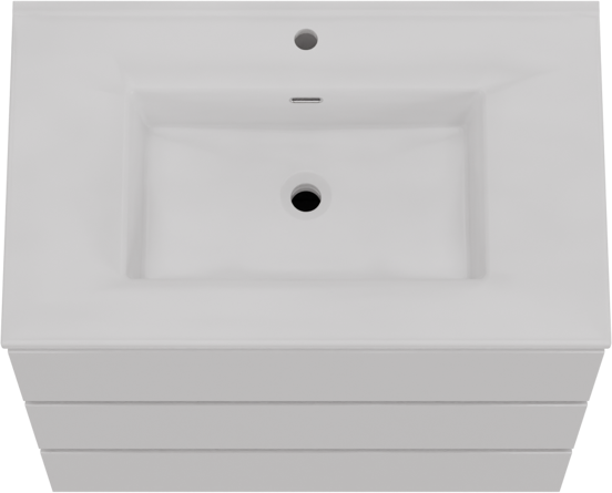 Storke Edge staand badkamermeubel 85 x 52 cm glanzend wit met Kera enkele wastafel in porselein glanzend wit
