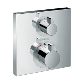 Hansgrohe Ecostat Square Thermostat-Duscharmatur: Unterputz, Chrom glänzend