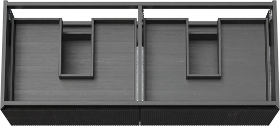 Balmani Fila meuble sous-vasque suspendu 135 x 55 cm placage chêne noir 4 tiroirs