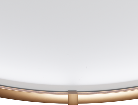 Balmani Secret rond badkamerspiegel Brushed RoseGold Ø 90 cm met spiegelverlichting en anti-damp