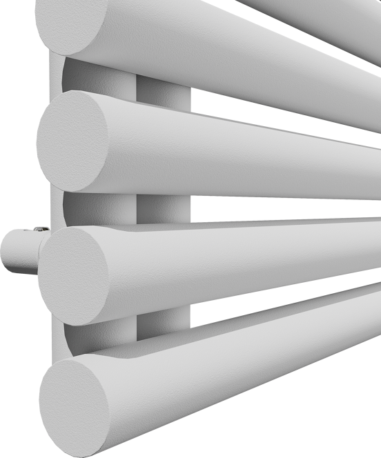 Vipera Avila enkele handdoekradiator 50 x 187 cm centrale verwarming mat wit middenaansluiting 952W