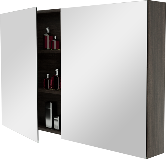 Storke Reflecta spiegelkast 120 x 75 cm robuust zwart eiken