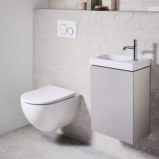 Geberit Acanto Hänge WC: Weiß glänzend, spülrandlos, inkl. Isoliermatte
