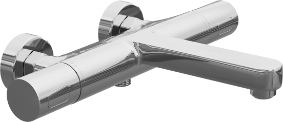 Blaufoss Apollo opbouw regendoucheset thermostatische kraan glanzend chroom