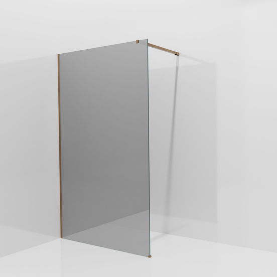 Balmani Modular inloopdouche: 120 x 200 cm, Reflex spiegelglas met coating, Brushed Rosegold profielen