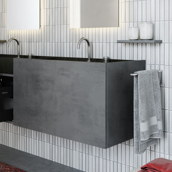 Blaufoss Pavilion Curve robinet de lavabo Brushed CoolMetal