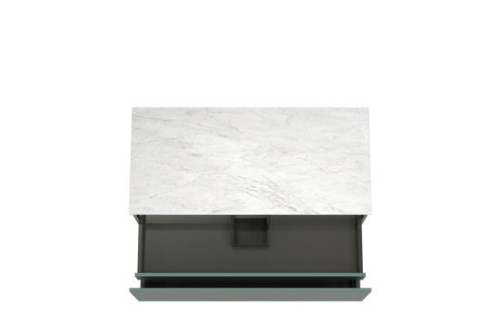 Balmani Sfera meuble salle de bains suspendu 120 x 55 cm forest avec Stretto tablette simple ou double en marbre carrara