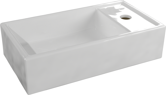 Linie Lado zwevend toiletmeubel 40 x 22 cm hoogglans wit met Baro wastafel in glanzend witte keramiek