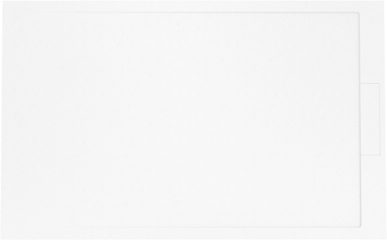 Balmani Indus douchebak 160 x 100 cm composietmarmer mat wit leisteenstructuur