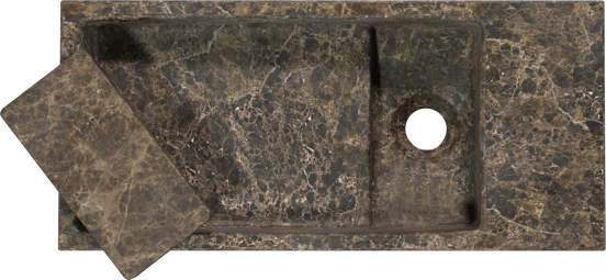 Balmani Mood fonteintje 45 x 20 cm Dark Emperador marmer
