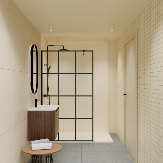 Luca Varess Suite Duschwanne 160 x 90 cm Marmorkomposit Dizzy Cream 