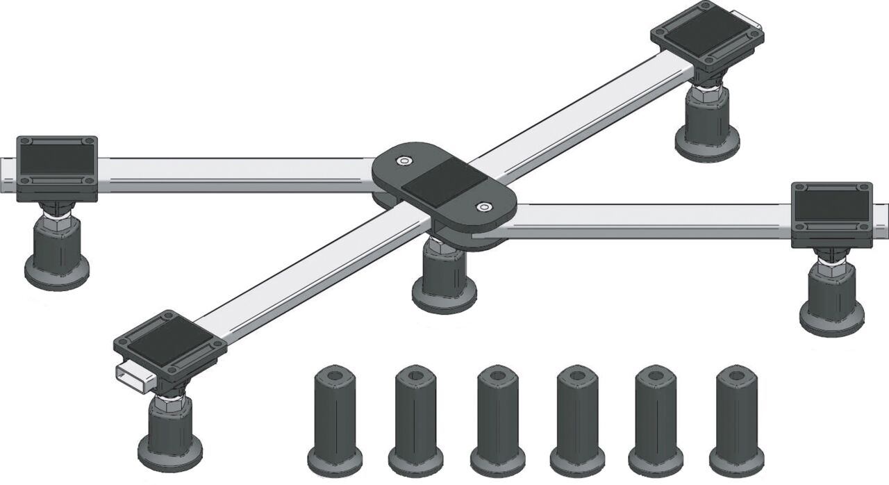 Santeg Stabilo Pro Set mit Brausetassen-Füßen