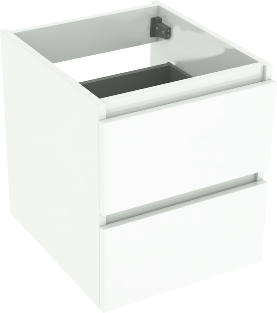 Loft mat white basin cab. 2 drawers 45cm