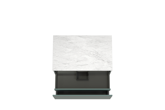 Balmani Sfera meuble salle de bains suspendu 90 x 55 cm forest avec Stretto tablette simple en marbre carrara