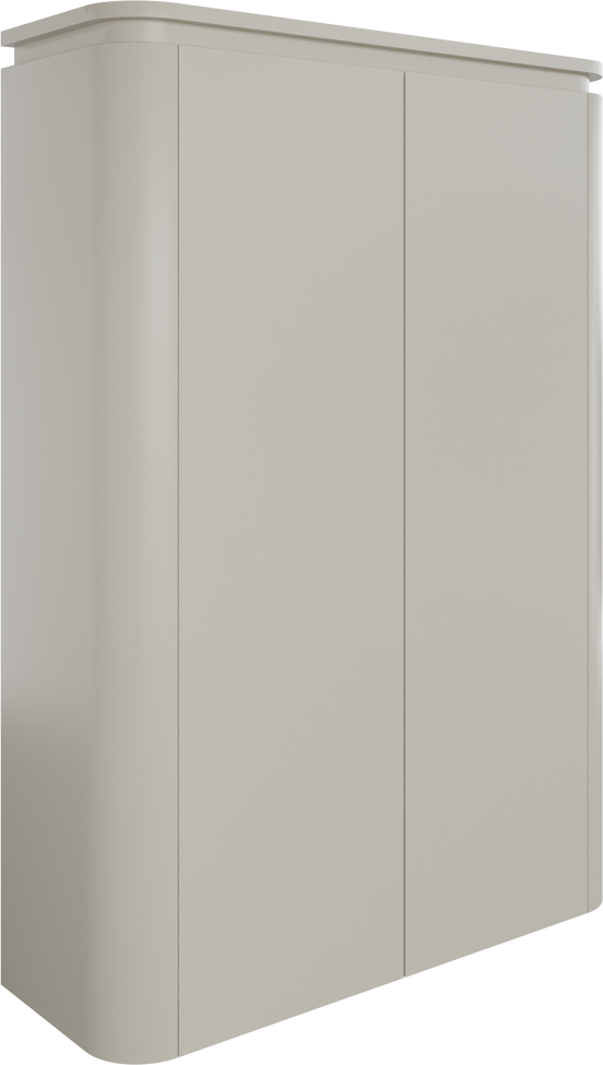 Balmani Moon hängender Säulenschrank seidengrau 90 x 32 x 130 cm