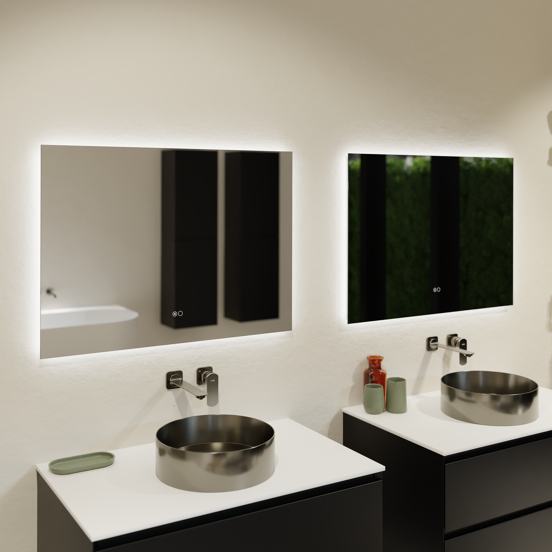 Balmani Giro Touch miroir rectangulaire lumineux et anti-buée Ø 90 cm