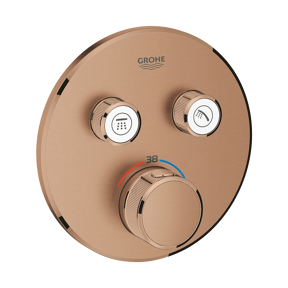 Grohe Grohtherm SmartControl inbouw douchekraan thermostaat 2 uitgangen Brushed Warm Sunset