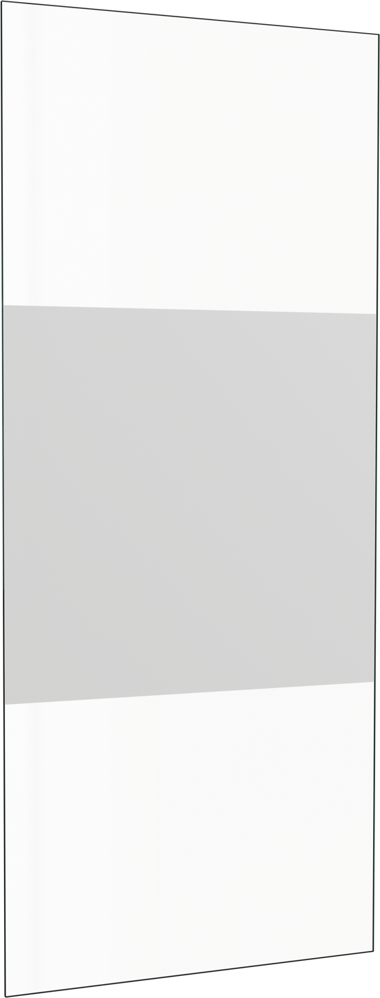 Balmani Senses Design Seitenwand 80 cm x 210 cm Klarglas mit mattiertem Streifen