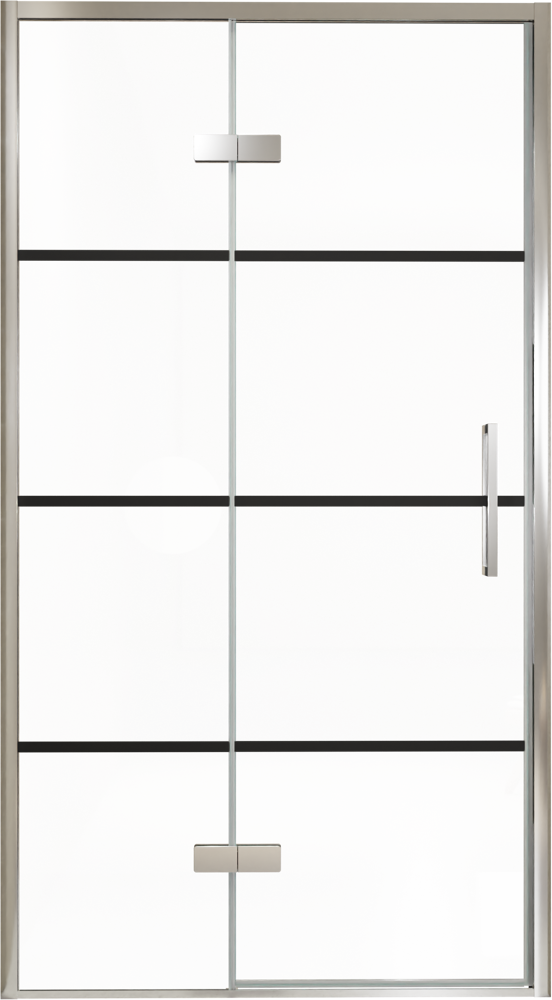 Balmani Senses Design douche draaideur links 120 cm x 210 cm Lined glas, Chroom profielen, met coating