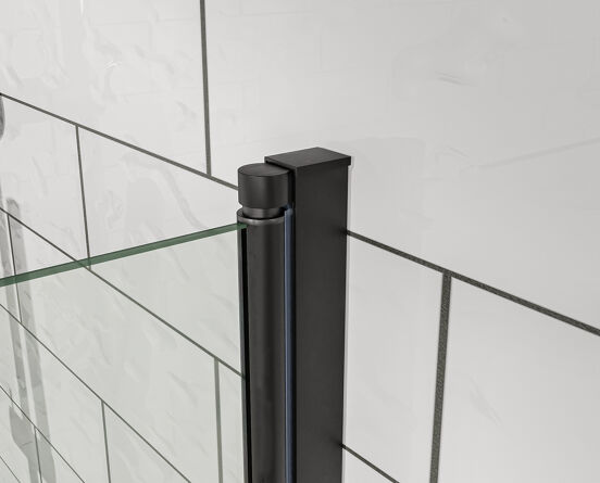 Linie Milos paroi de bain seule 85 cm avec profilé noir mat