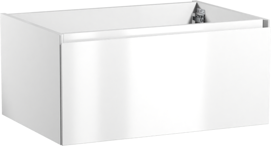 Storke Edge zwevende wastafelonderkast 75 x 52 cm hoogglans wit 1 lade