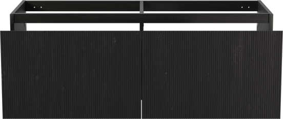 Balmani Fila meuble sous-vasque suspendu 135 x 55 cm placage chêne noir 4 tiroirs