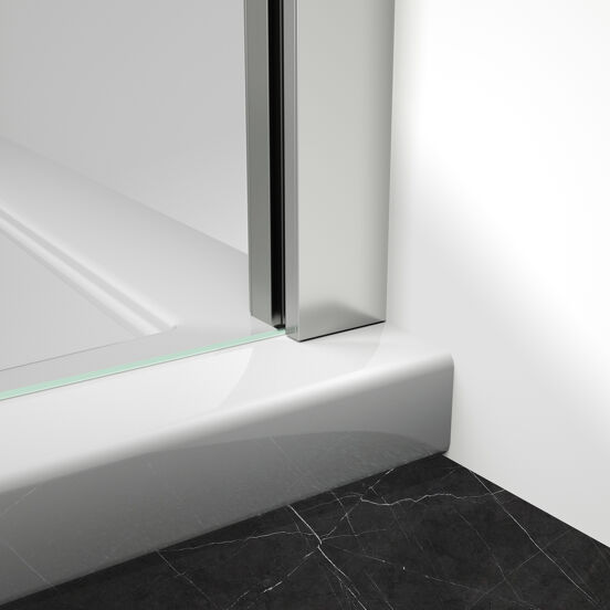 Luca Varess Nona douche draaideur 80 x 200 cm helder glas glans chroom profiel