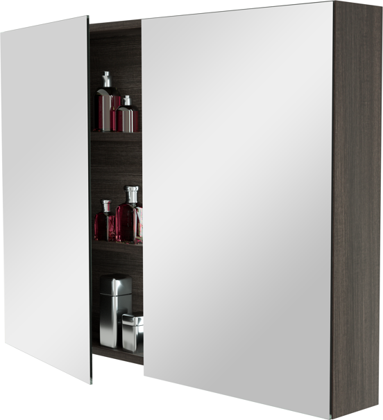 Storke Reflecta armoire de toilette 100 x 75 cm chêne noir brut