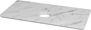 Balmani Facetta enkel tablet Carrara marmer 42 x 21 cm