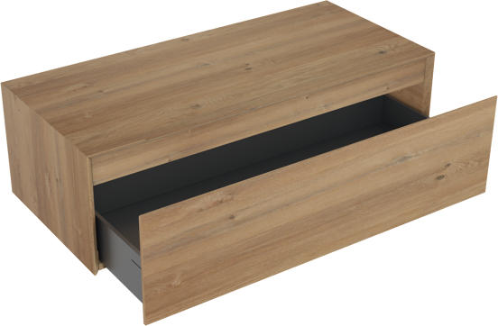 Storke Edge Modulo zwevende wastafelonderkast 105 x 48 cm ruw eiken 1 lade