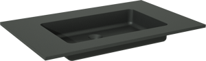 Storke Scuro Einzelwaschtisch, Quarz matt, 85 x 52 cm
