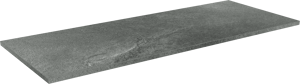 Linie Lado enkel of dubbel tablet leisteen grijze melamine 120 x 46 cm