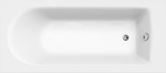 Luca Varess Rosala baignoire encastrable mono 160 x 70 cm acrylique blanc mat
