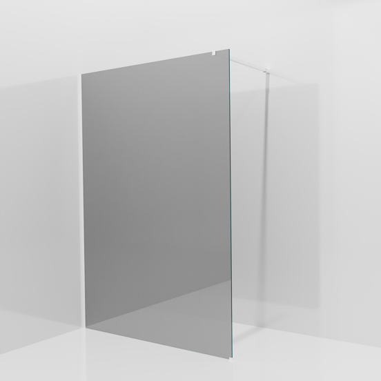 Balmani Modular Walk-In Dusche: 140 x 200 cm, Reflex-Spiegelglas, inklusive Coating, Profil Weiß matt