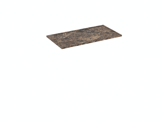 Balmani Bordo tablette simple marbre Dark Emperador 90 x 49 cm
