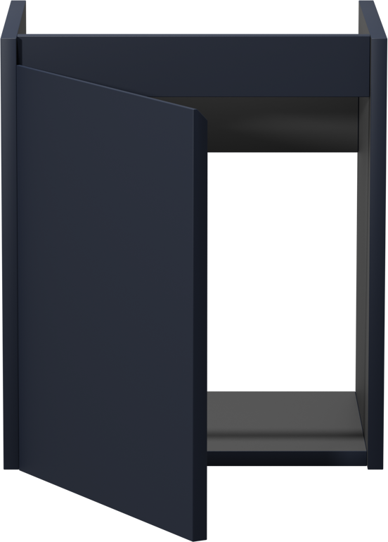 Storke Seda meuble sous-lavabo suspendu 45 x 35 cm bleu nuit porte