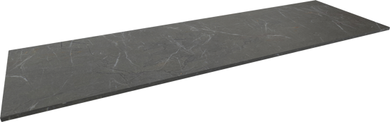Balmani Stretto Einzel- oder Doppelwaschtischplatte, Pietra, Grey marmor, 180 x 55 cm