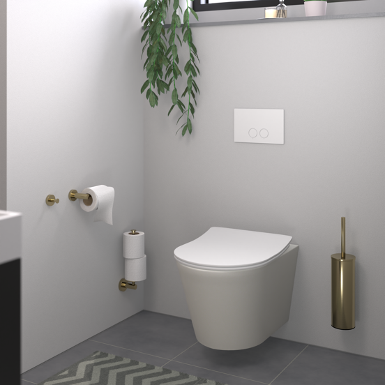Blaufoss Harmony wc-accessoireset Brushed Champagne Gold