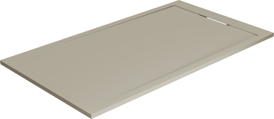 Balmani Andes douchebak 160 x 90 cm top solid zijdegrijs