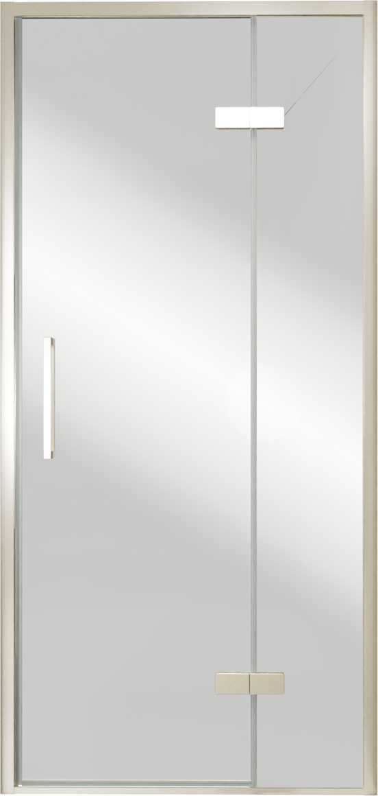 Balmani Senses Design porte pivotante à droite 100 cm x 210 cm verre Miroir Reflex, Profil Brushed CoolMetal, coating inclus
