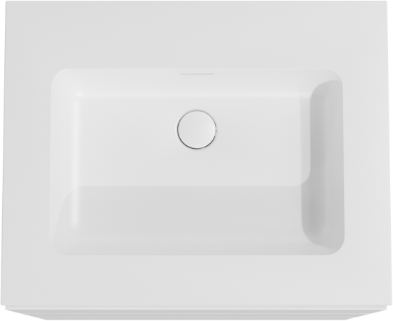Storke Edge staand badkamermeubel 65 x 52 cm mat wit met Mata enkele wastafel in solid surface mat wit